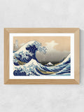 East End Prints Oak The Great Wave Off Kanagawa Framed Art Print