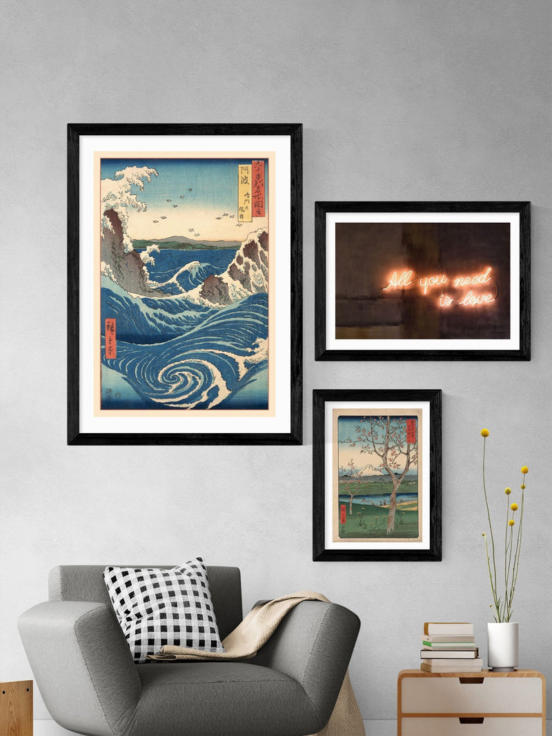 East End Prints Black Famous Views framed art print - British product