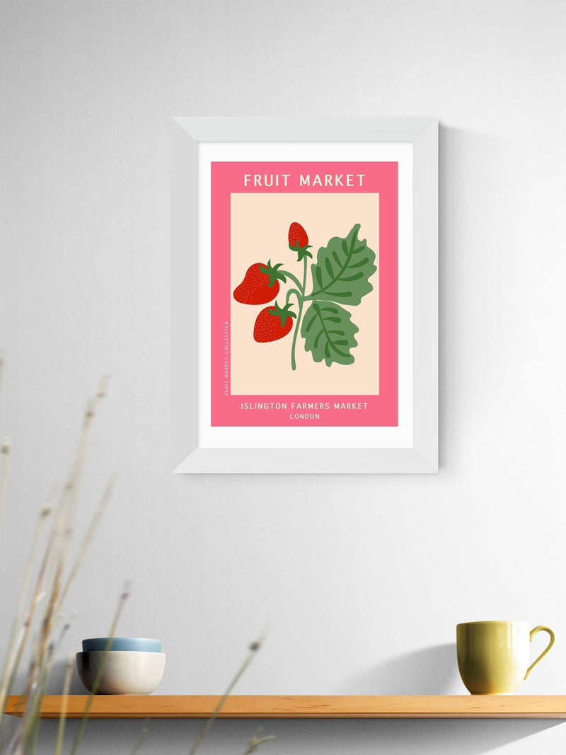 East End Prints White Islington Farmers Market Framed Art Print