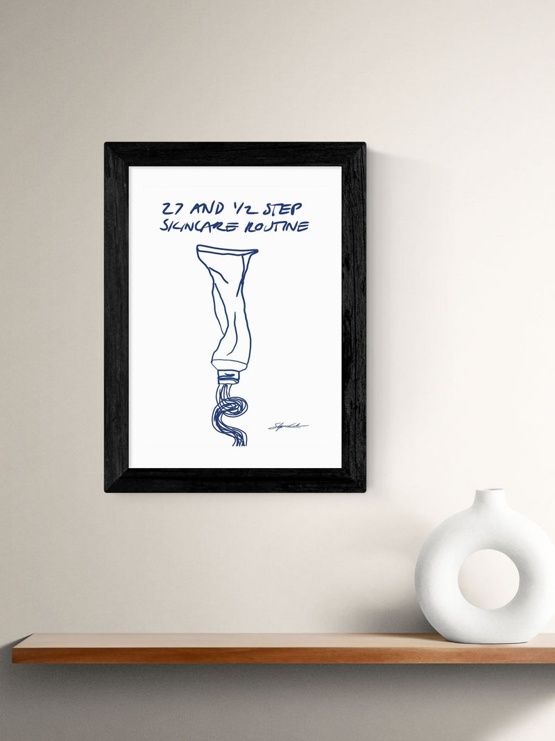 East End Prints framed skincare art print, imported from the UK