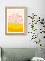 East End Prints Oak Rising Sun Framed Wall Art Print