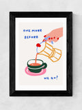 East End Prints Black One More framed art print - British product