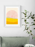 East End Prints White Rising Sun framed art print (British brand)