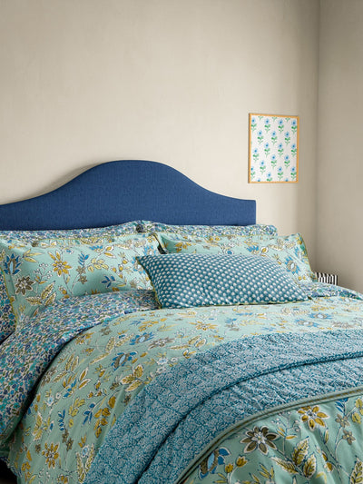 Next Land & Shore Green Bramble Scallop Duvet Cover and Pillowcase Set- Buy online at McGrocer
