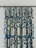 Land & Shore blue Rowallane lined curtains 229x183cm - British product