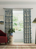 Land & Shore blue Rowallane lined curtains 229x183cm - British product