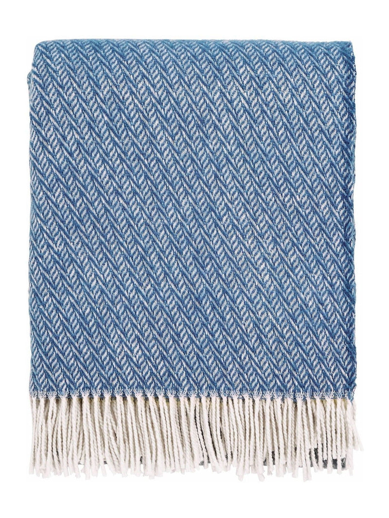 Murmur Ballintoy Blue wool throw, UK version