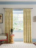Land & Shore Rowallane Ochre pencil pleat curtains - British product