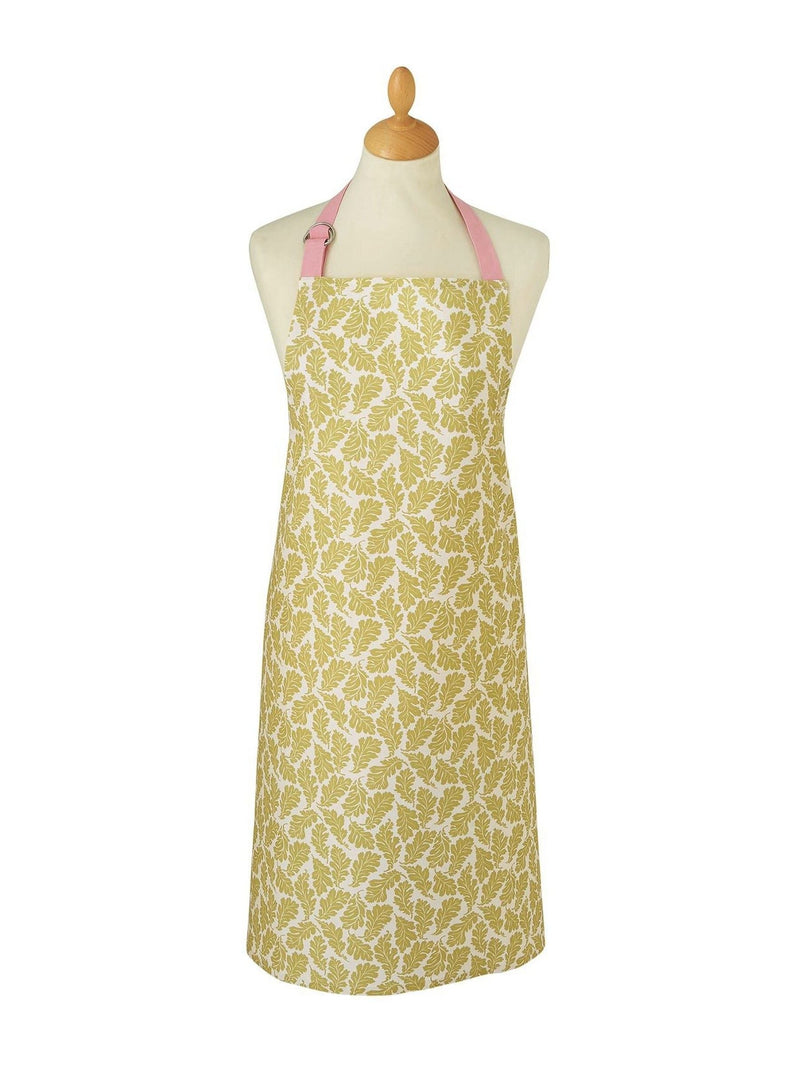 Land & Shore multi oak leaf print apron, UK version