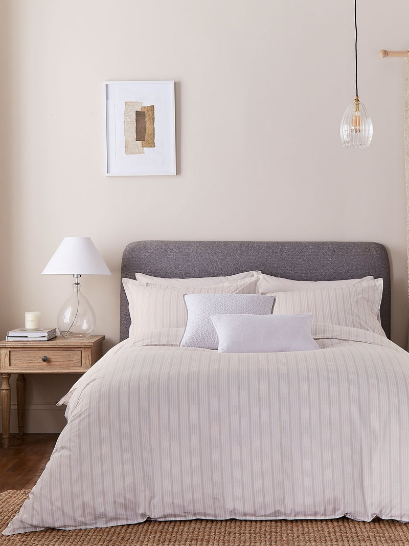 Murmur Natural Juno duvet cover and pillowcase set, imported from the UK