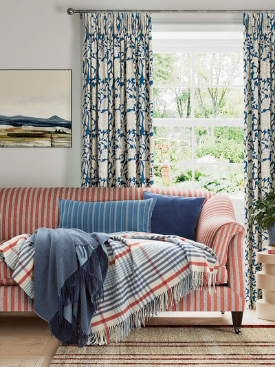 Next Land & Shore Blue Red Picnic Check Throw 200cm x 150cm- Buy online at McGrocer