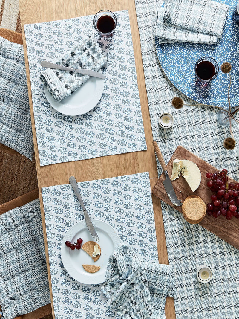 Murmur Ballintoy Blue Tara table runner 40 x 230cm, imported from the UK