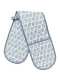 Murmur Ballintoy Blue double oven gloves, imported from the UK