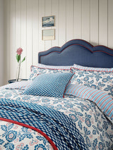 Next Land & Shore Blue Red River Scallop Duvet Cover and Pillowcase Set- Buy online at McGrocer