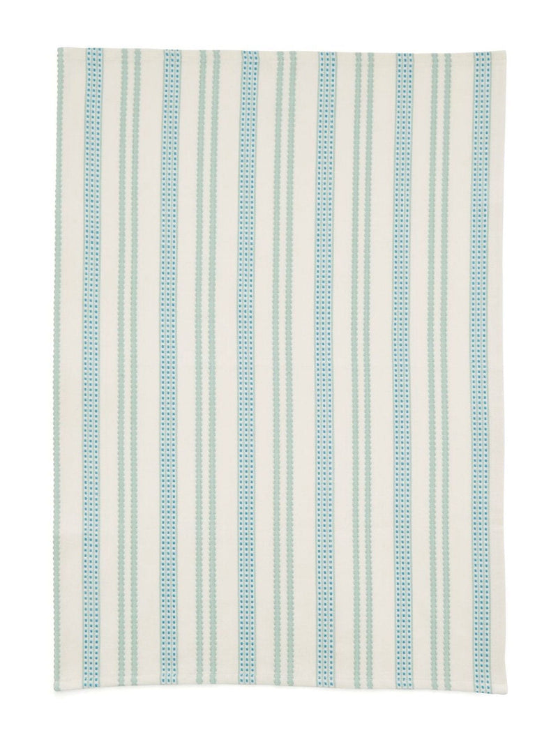 Land & Shore green ticking stripe tea towels 2-pack, UK version
