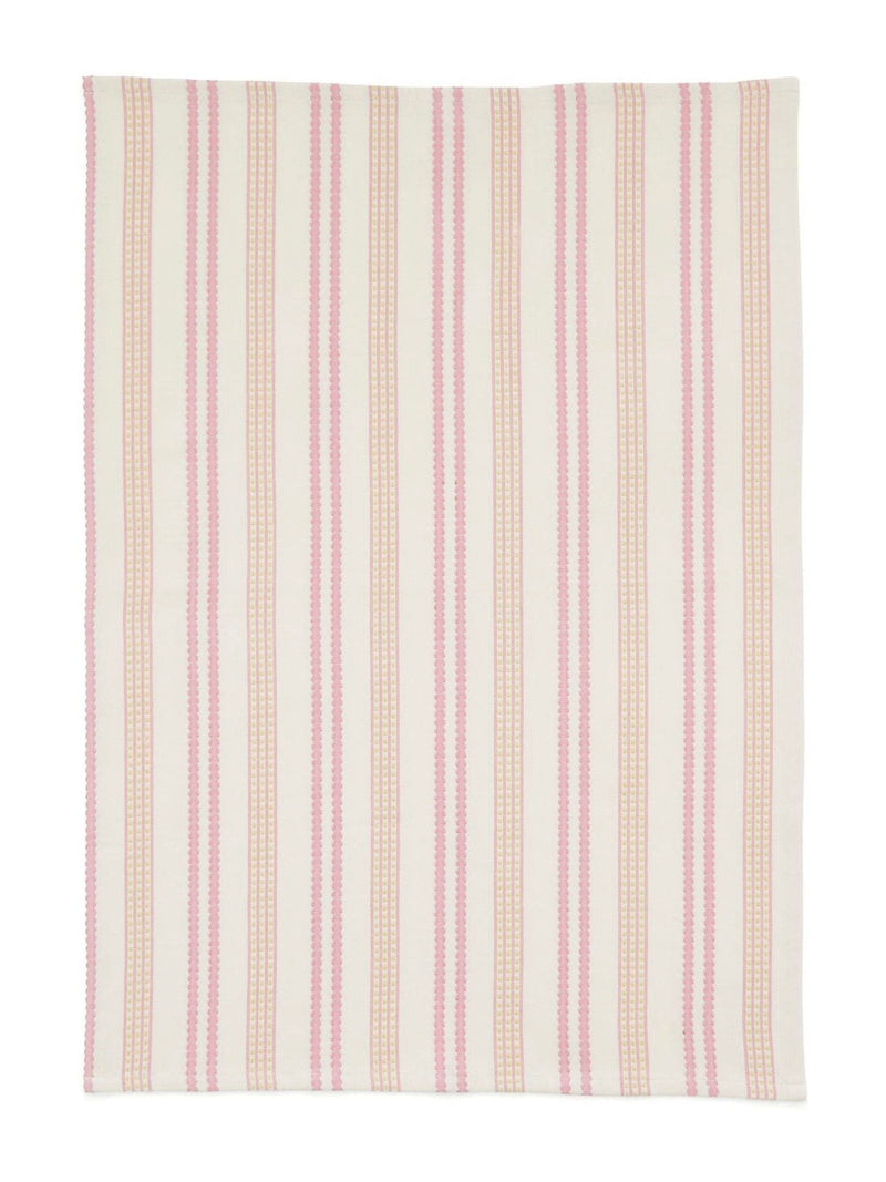 Land & Shore tea towels with ticking stripe and leaf designs 2-pack, UK version