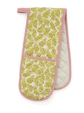 Land & Shore double oven gloves with multi oak leaf print, UK version