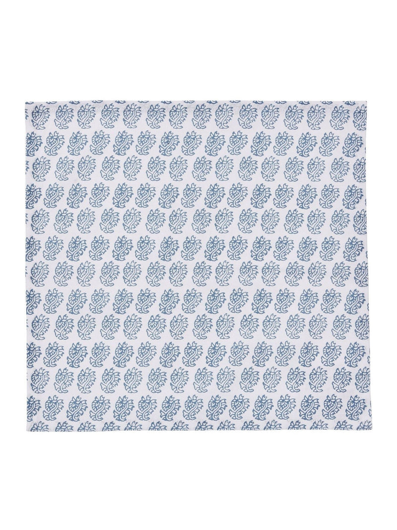 Murmur Ballintoy blue blockprint placemats 4 pack, imported from the UK