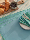 Land & Shore green scallop placemat pair, UK version