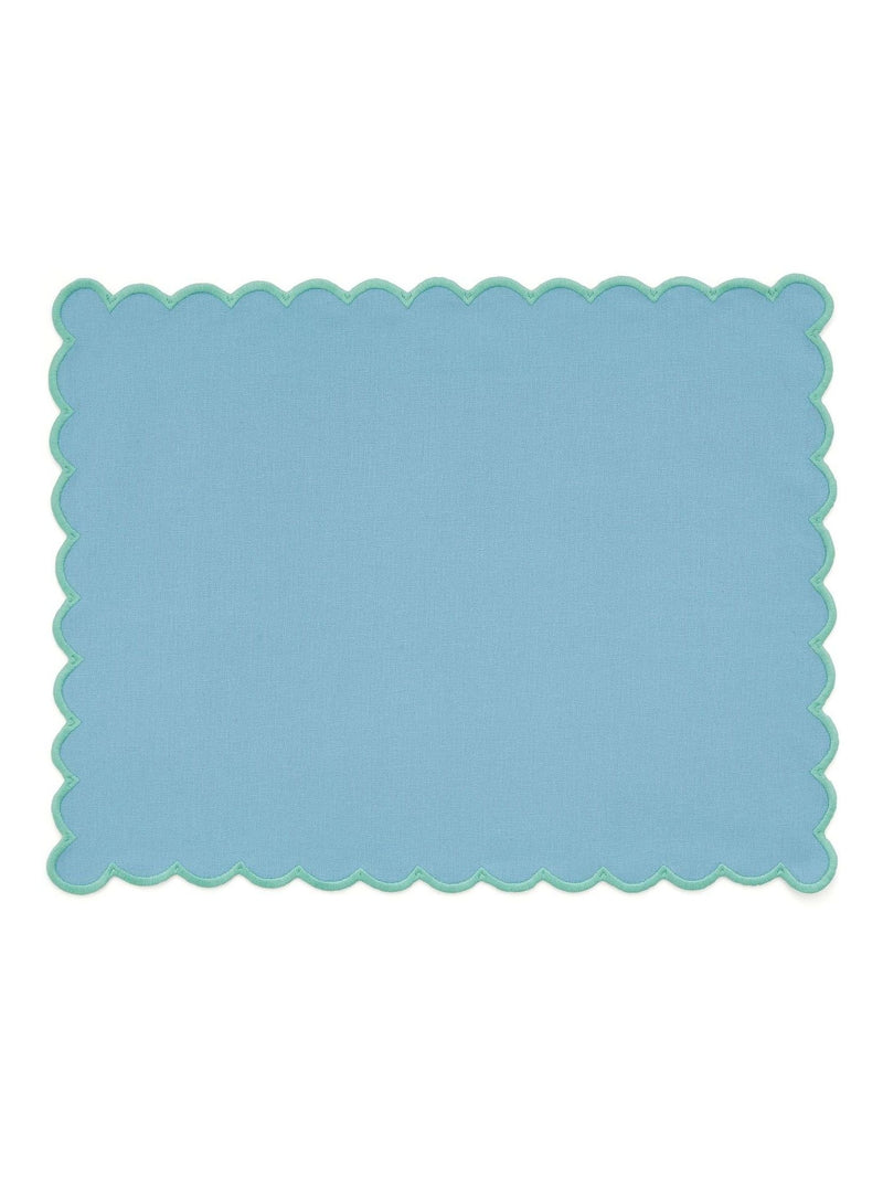 Land & Shore green scallop placemat pair, UK version