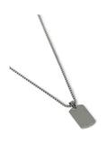 Silver tone stainless steel dog tag necklace (British brand)