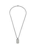 Silver tone stainless steel dog tag necklace (British brand)