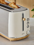 Cream Long Malvern four-slice toaster - British product