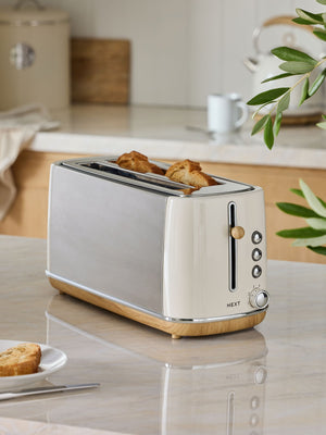 Cream Long Malvern Four-Slice Toaster