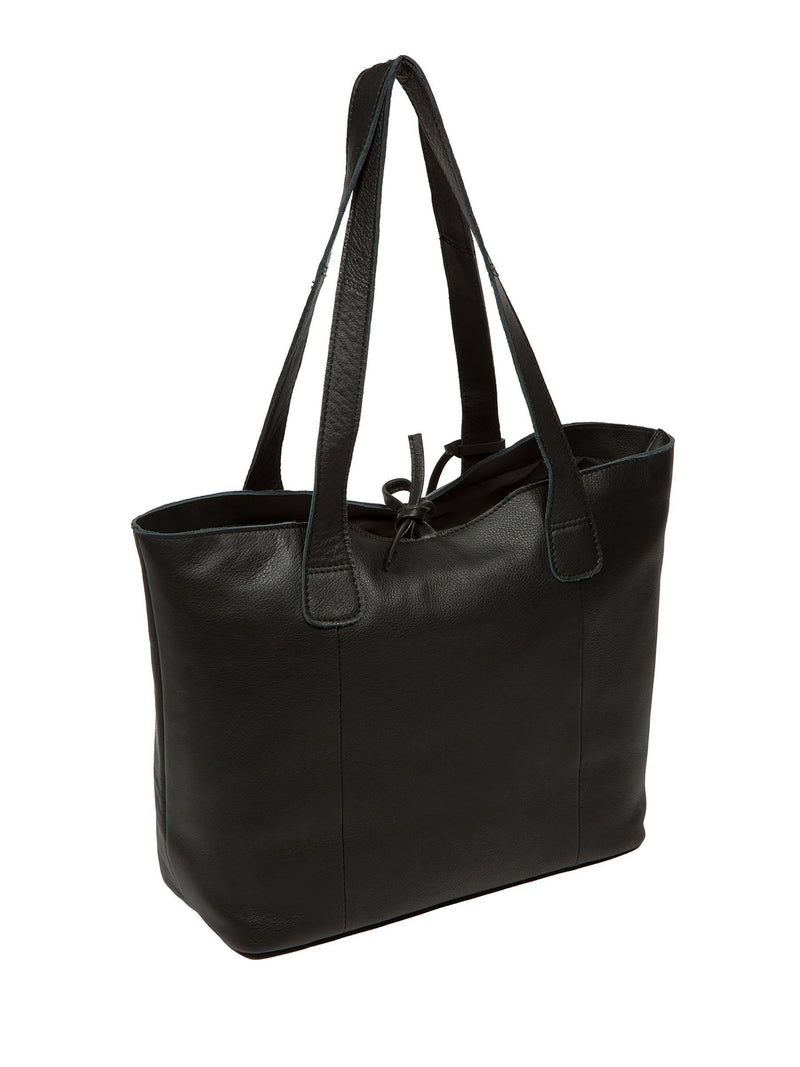 Pure Luxuries London black leather Windsor tote bag (British brand)