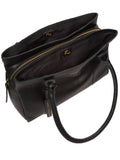 Pure Luxuries London Black Filton Leather Handbag, imported from the UK