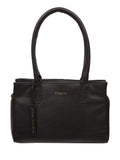 Pure Luxuries London Black Filton Leather Handbag, imported from the UK