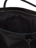 Cultured London black leather Sabine tote bag, imported from the UK