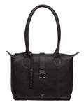 Cultured London Black Uma leather tote bag, UK version