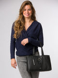 Cultured London black Noelle leather handbag, UK version
