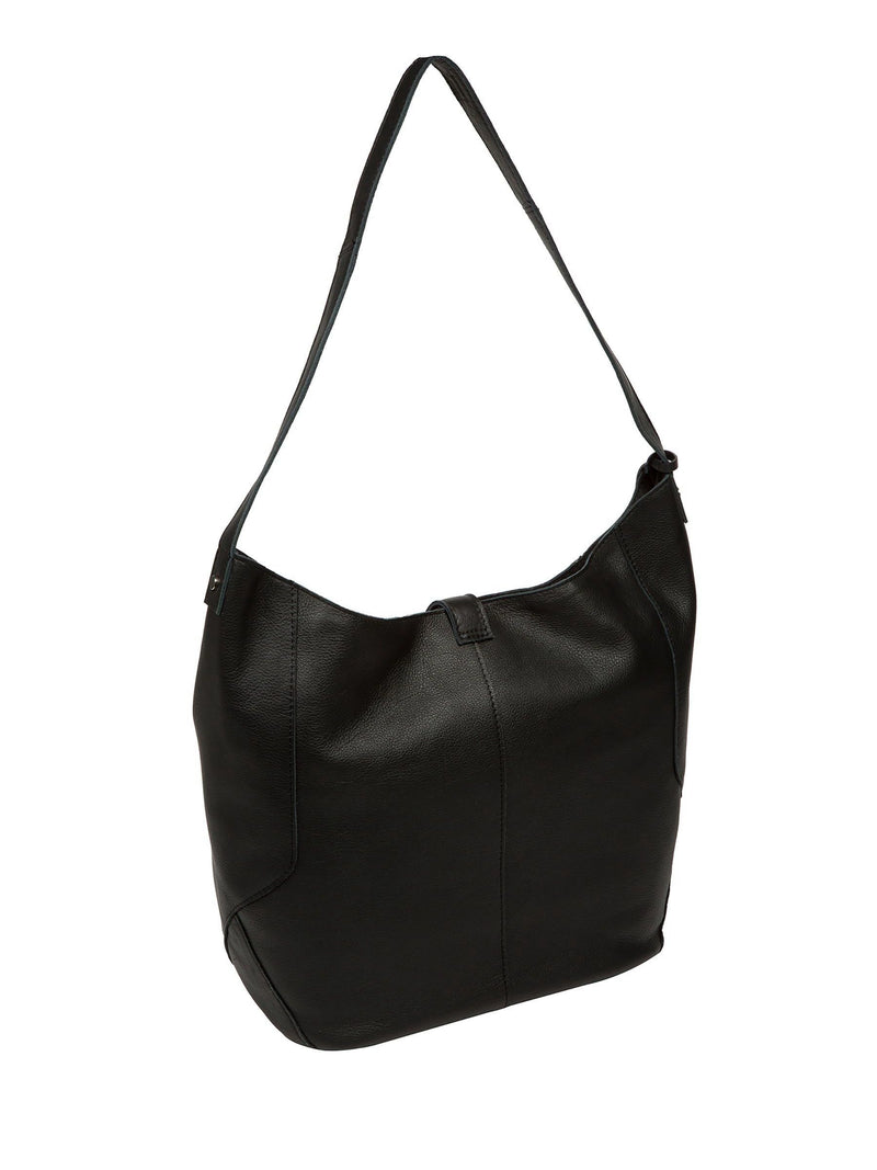 Cultured London Black Leilani Shoulder Bag 29x38x11cm, imported from the UK