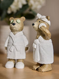 Bertie Bear natural spa ornaments set of 2 (British brand)