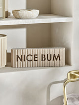 Next Natural Nice Bum Rib Word Block Ornament Bathroom Ornament- Buy online at McGrocer