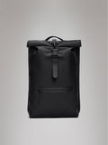 Rains Black Rolltop Waterproof Rucksack backpack, UK version