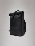 Rains Black Rolltop Waterproof Rucksack backpack, UK version