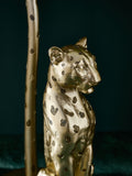 Gold cheetah toilet roll holder with 4-roll capacity, UK version