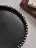 Black rib round storage tray 21cm - British product