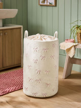 Next Cream Bow Laundry Bag Hamper- Buy online at McGrocer