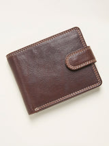Next FatFace Chocolate Brown Contrast Stitch Leather Wallet- Buy online at McGrocer