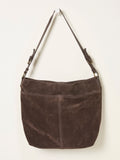FatFace shoulder bag chocolate brown suede, imported from the UK