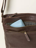 FatFace Allie chocolate brown crossbody bag - British product