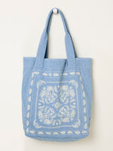 Next FatFace Denim Blue Bandana Print Tote Bag- Buy online at McGrocer