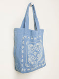 FatFace denim blue bandana print tote bag, UK version