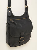 FatFace Anna Black Oiled crossbody bag, 43cm height (British brand)