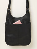 FatFace Anna Black Oiled crossbody bag, 43cm height (British brand)
