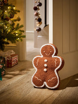 Next Christmas Gingerbread Doorstop Brown Boucle Fabric 30cm- Buy online at McGrocer